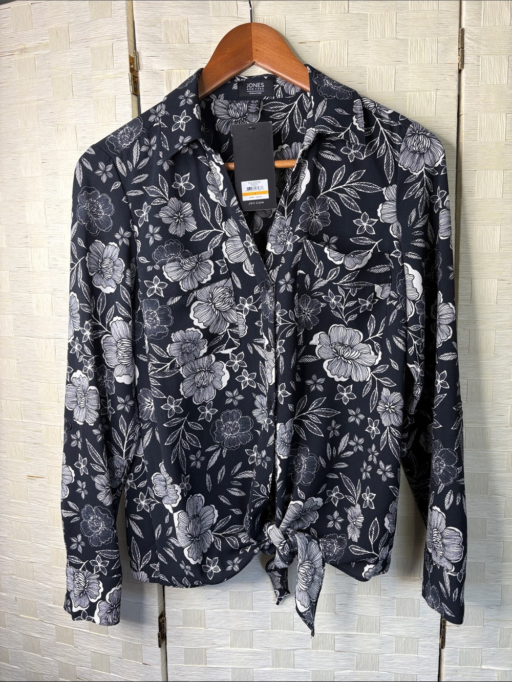 JONES New York Signature S/P graphic ink black polyester